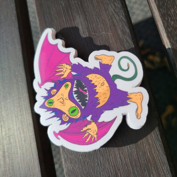 Bat Creature Die Cut Sticker