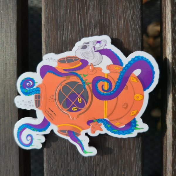 Cephalopod Die Cut Sticker