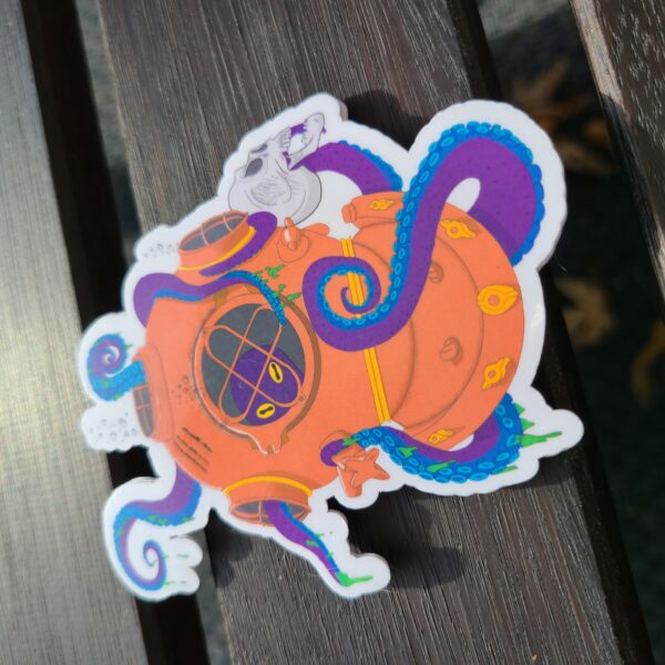 Cephalopod Die Cut Sticker