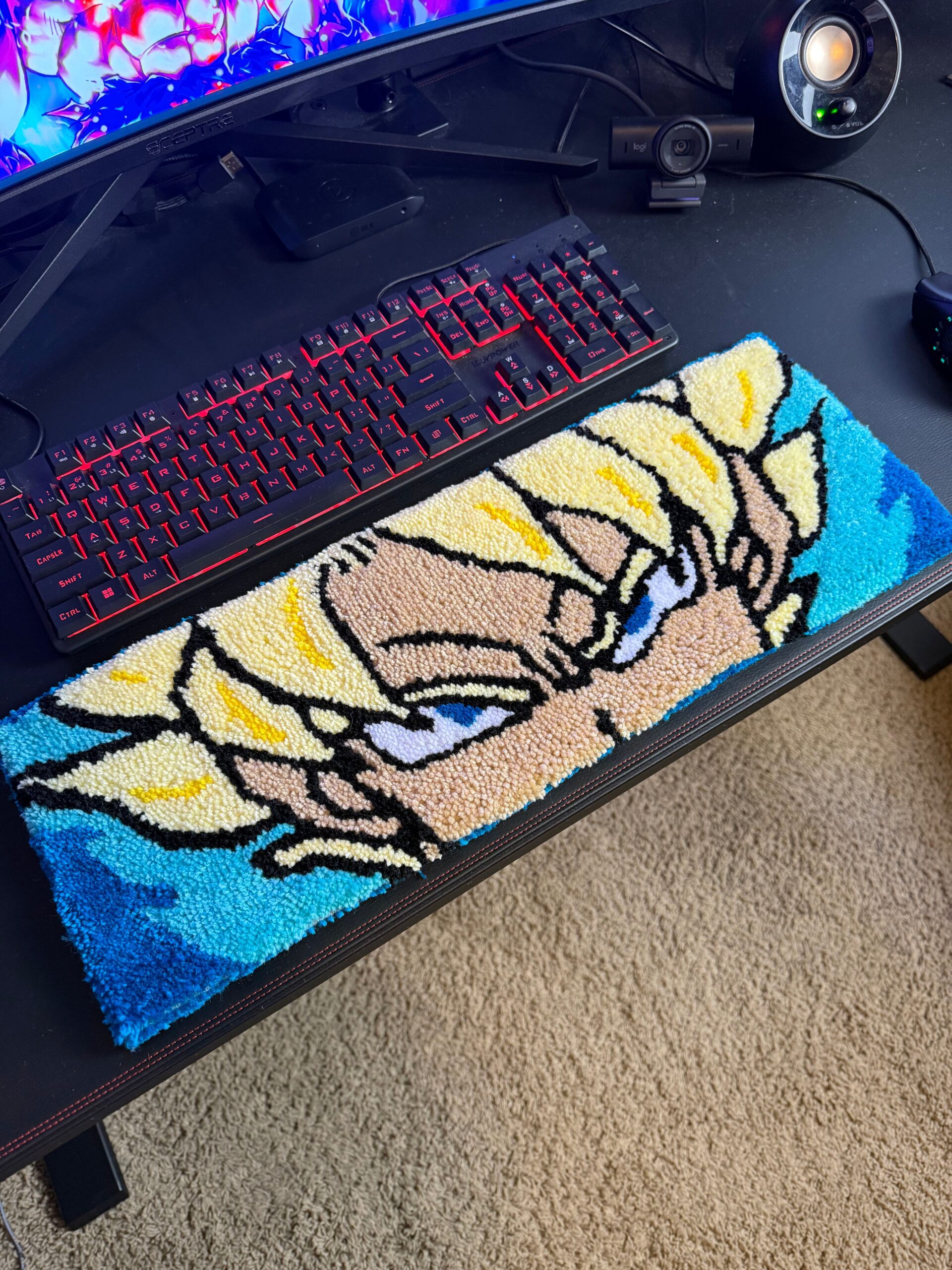 20" Goku keyboard rug