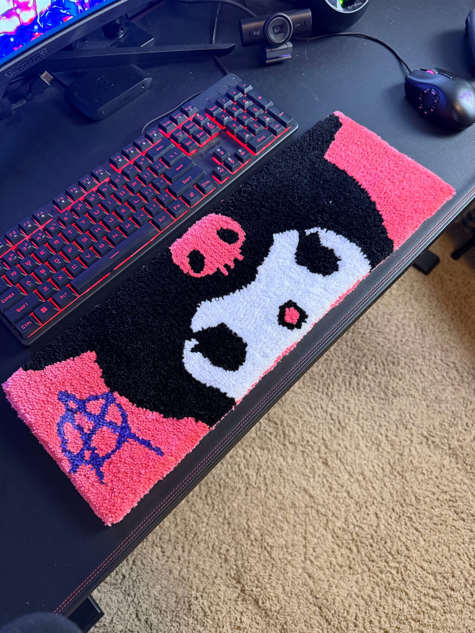 20" Kuromi keyboard rug